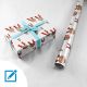 Geschenkpapier zum selber Gestalten mit lustigen Porträts