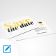Save the date A6 quer Typo