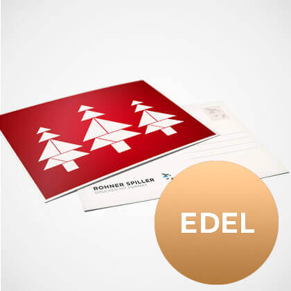 Weihnachtskarten auf edles Papier gedruckt