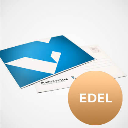 Postkarte auf edlen Papieren gedruckt