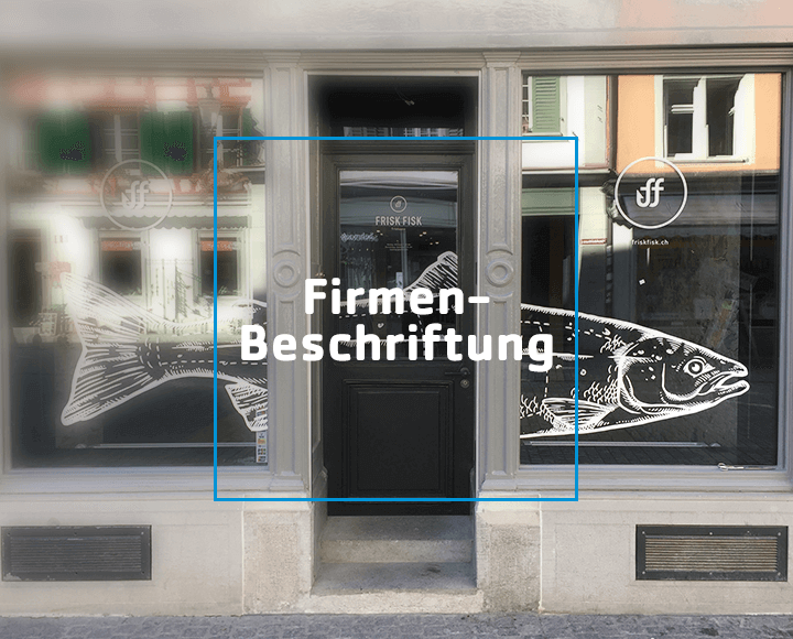 Firmen- oder Schaufensterbeschriftung
