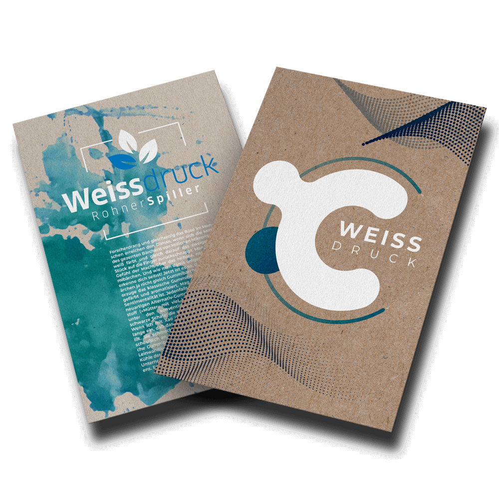 Weissdruck mit Akzentfarben